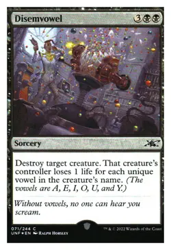 Disemvowel (Foil) Unfinity MTG - NM+ - Image 1
