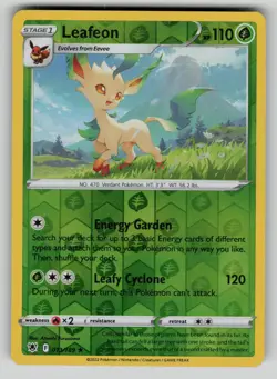 Leafeon 013/189 Rare Astral Radiance Pokemon Reverse Holo LP - Image 1