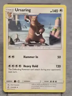 Ursaring - 172/236 - Rare - Sun & Moon: Cosmic Eclipse POKEMON - TCG - Image 1