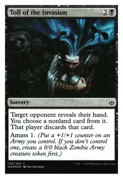 Toll of the Invasion (Foil) War of the Spark MTG - NM+ (Mythic Relics) - Image 1