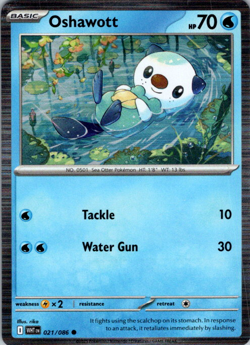 Oshawott - Common Holo Promo Pokemon White Flare 021/086 NM - Image 1