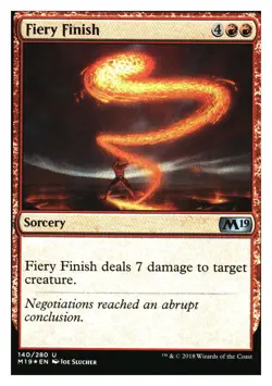 Fiery Finish (Foil) Core Set 2019 MTG - NM+ - Image 1