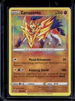 2020 Pokemon SWSH Vivid Voltage Zamazenta #102/185 - Image 1