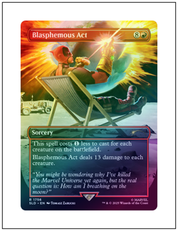 1x Blasphemous Act, 1756, Foil, Secret Lair Drop - Deadpool, MTG NM - Image 1