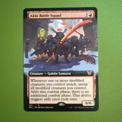 Akki Battle Squad (Extended Art) Commander: Kamigawa: Neon Dynasty Regular - Image 1