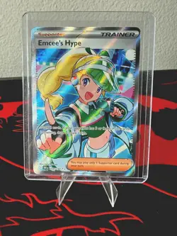 Emcee's Hype 220/182 (NM) Ultra Rare Full Art Destined Rivals Pokemon Card - Image 1