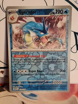 Gyarados - Reverse Holo Rare - Scarlet & Violet 151 Pokemon TCG Card - Image 1
