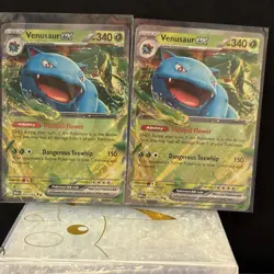 Pokemon tcg (2)Venusaur ex Full Art Holo Double Rare 003/165 SV151 (2)cards - Image 1