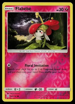Pokemon Card Cosmic Eclipse Flabebe 149/236 Common Reverse Holo - Image 1