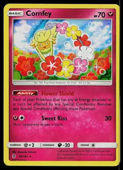 Pokemon Card Guardians Rising Comfey 93/145 Rare Holo - Image 1