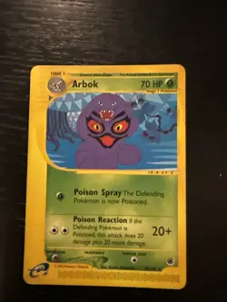 Pokemon Arbok Non-Holo Rare Card 35/165 2002 Expedition Base Set - Image 1