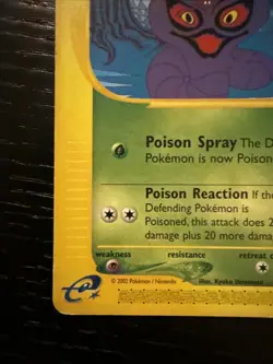 Pokemon Arbok Non-Holo Rare Card 35/165 2002 Expedition Base Set - Image 3