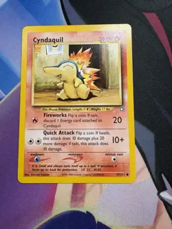 Pokemon TCG Cyndaquil Neo Genesis Card 57/111 Unlimited Common LP - Image 1