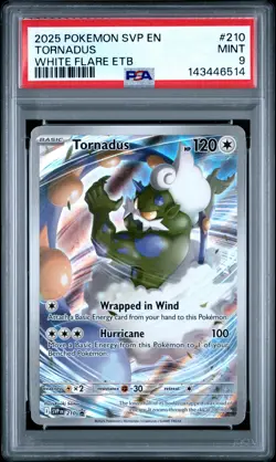2025 POKEMON SVP EN-SV BLACK STAR PROMO #210 TORNADUS PSA 9 - Image 1