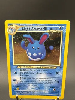 Pokemon TCG Light Azumarill Neo Destiny 13/105 Holo Unlimited Holo Rare SWIRL - Image 2