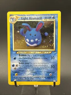 Pokemon TCG Light Azumarill Neo Destiny 13/105 Holo Unlimited Holo Rare SWIRL - Image 3
