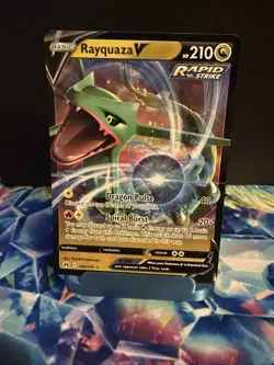 Rayquaza V Near Mint 100/159 Crown Zenith Holo Pokemon TCG - Image 1