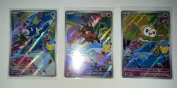 Pokemon First Partner Illustration Collection Series 1 Alolan GEN 7 Starters NM - Image 1