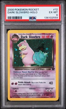 2000 POKEMON ROCKET #12 DARK SLOWBRO-HOLO PSA 6 - Image 1