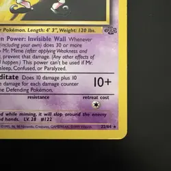 Pokemon Vintage 1st Edition Non-Holo Rare Mr. Mime 22/64 Jungle 1999 - Image 4