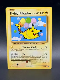 2016 Pokemon FLYING PIKACHU 110/108 Rare XY Evolutions - Image 1