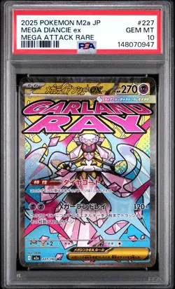 2025 POKEMON JAPANESE MEGA DREAM EX MEGA ATTACK RARE #227 MEGA DIANCIE EX PSA 10 - Image 1