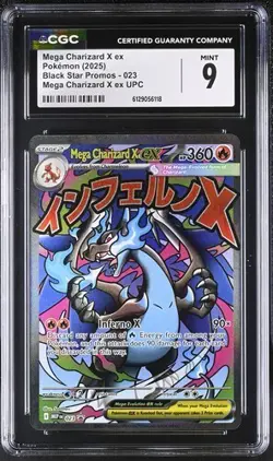 Mega Charizard X EX *CGC 9* Full Art *Phantasmal Flames UPC Promo *#23 - Image 1