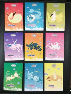 Pokemon Let's Go Eevee Database Peru Sleepy Set Eeveelutions Set US STAR HOLO - Image 1