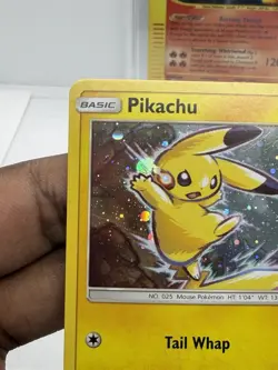2017 Pokemon TCG Sun & Moon Black Star Promo SM98 Pikachu Cosmos Holo Card - Image 5