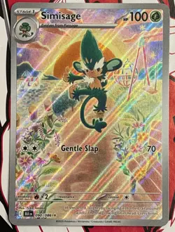 🔥2025 Pokemon SV Black Bolt Simisage Illustration Rare #090/086 NM+🔥 - Image 1