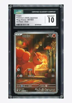 Pokemon CGC 10 GEM MINT Vulpix AR 2025 067/063 M1L Japanese #1 - Image 1