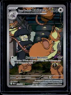 2025 Pokemon Destined Rivals Team Rocket's Raticate Illustration Rare #202/182 - Image 1