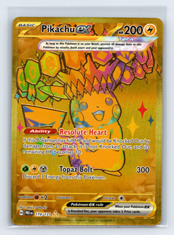 Pikachu EX 2025 Pokemon English Prismatic Evolution Holo Hyper Rare 179/131 - Image 1