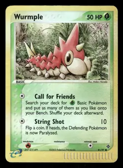 Pokemon Wurmple Common Dragon 81/97 LP Reverse Holo - Image 1