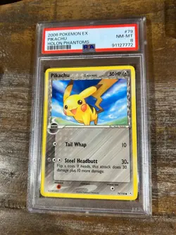 POKEMON 2006 EX Holon Phantoms PIKACHU #79 PSA 8 RARE - Image 1