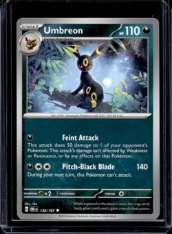 2023 Pokemon SV Obsidian Flames - OBF EN Umbreon #130/197 - Image 1