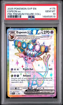 2025 POKEMON SVP PROMO PREMIUM FIGURE COLLECTION #175 ESPEON EX PSA 10 - Image 1