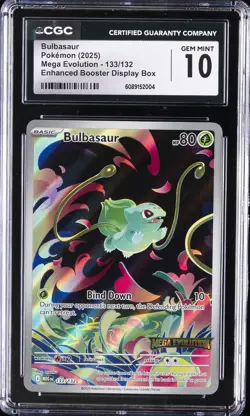 2025 POKEMON MEGA EVOLUTION ENHANCED BOOSTER DISPLAY BOX #133 BULBASAUR CGC 10 - Image 1