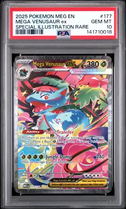 2025 POKEMON MEGA EVOLUTION SPECIAL ILLUSTRATION RARE MEGA VENUSAUR EX PSA 10 - Image 1