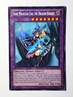 Yu-Gi-Oh! Dark Magician Girl The Dragon Knight DRLG-EN004 Secret Rare 1st TCG - Image 1