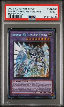 2024 YU-GI-OH! MP24-25TH ANV 1ST EDT ELEMENTAL HERO SHINING NEOS WINGMAN PSA 9 - Image 1