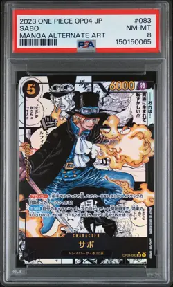 2023 ONE PIECE JAPANESE KINGDOMS OF INTRIGUE MANGA ALTERNATE ART #083 SABO PSA 8 - Image 1