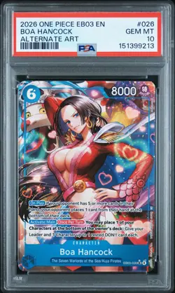 One Piece Boa Hancock EB03-026 Heroines Edition English Gem Mint PSA 10 - Image 1