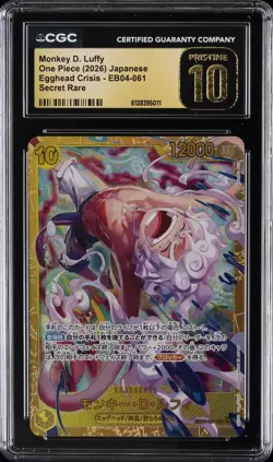 2026 ONE PIECE JPN EGGHEAD CRISIS SECRET RARE MONKEY D. LUFFY CGC 10 PRISTINE - Image 1