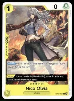 2024 Emperors in the New World Nico Olvia Character / Yellow/Ohara #OP09-106 - Image 1