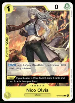 2024 Emperors in the New World Nico Olvia Character / Yellow/Ohara #OP09-106 - Image 1