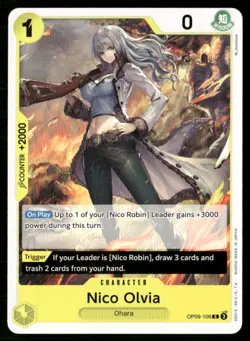 2024 Emperors in the New World Nico Olvia Character / Yellow/Ohara #OP09-106 - Image 1