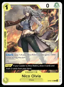2024 Emperors in the New World Nico Olvia Character / Yellow/Ohara #OP09-106 - Image 1