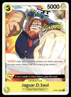 2024 Emperors in the New World Jaguar.D.Saul Character / Yellow/Ohara/Giant/Navy - Image 1