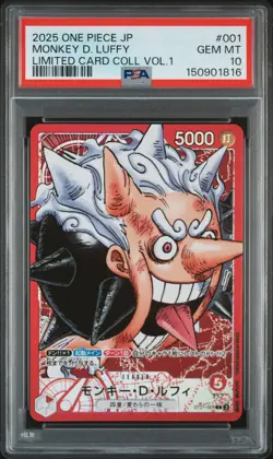 2025 ONE PIECE JAPANESE LTD CARD COLLECTION VOL.1 #001 MONKEY D. LUFFY PSA 10 - Image 1